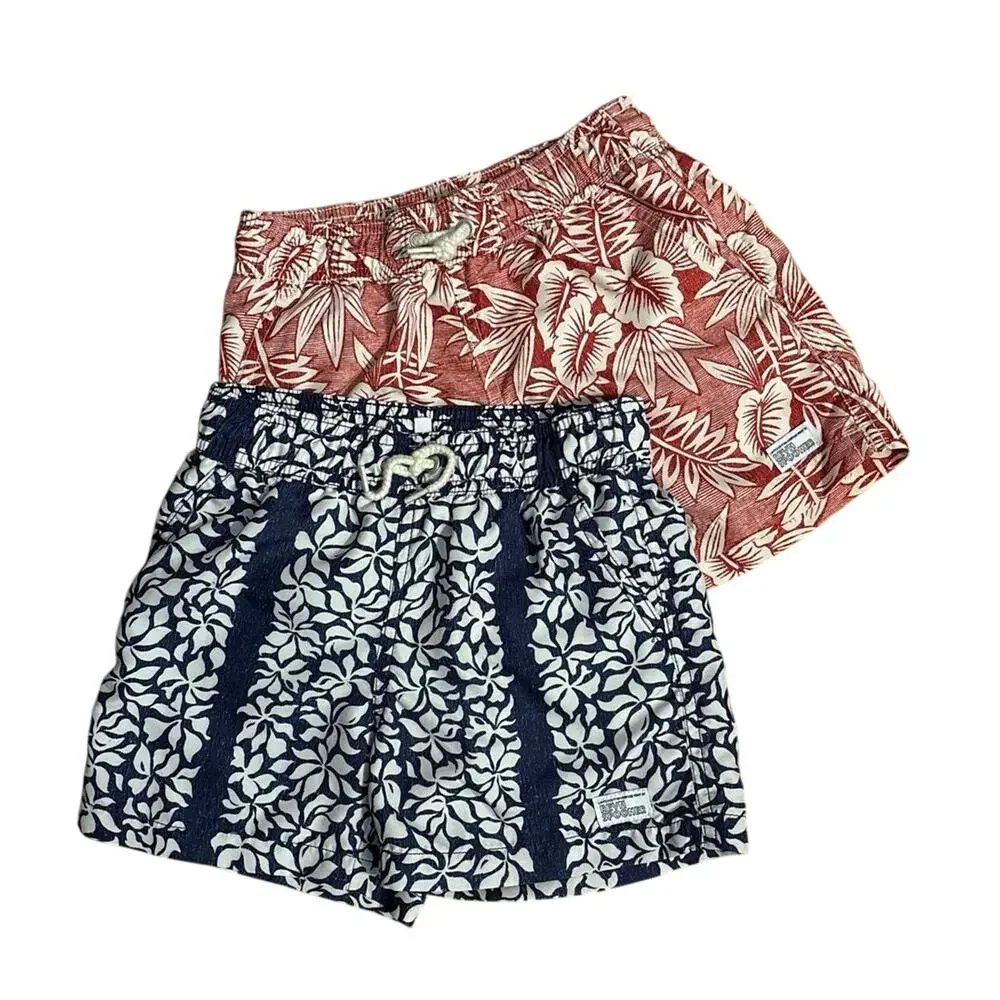 Lot 2 Boys Size 5 Janie and Jack Reyn Spooner Limited Edition Swim Trunks Shorts